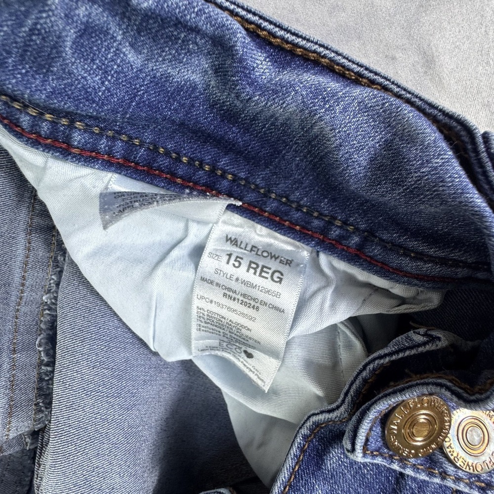 WallFlower Bootcut Jeans‎ Blue Denim Insta Stretch Luscious Curvy Fit Retro 15 - Picture 15 of 16